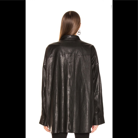 R13 Fringe Leather Shirt Jacket. - Picture 5 of 15